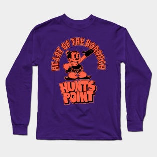 Hunts Point Bronx NYC - Comic-Style Neighborhood Vibe Long Sleeve T-Shirt